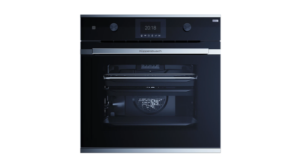 Kueppersbusch Pyrolyse-BO, Schwarz, Glasblende, ohne Designkit, TFT-Display, Drehknebel, 10 Fkt., 2 TAZ, K-Connect, AirFry-Kit