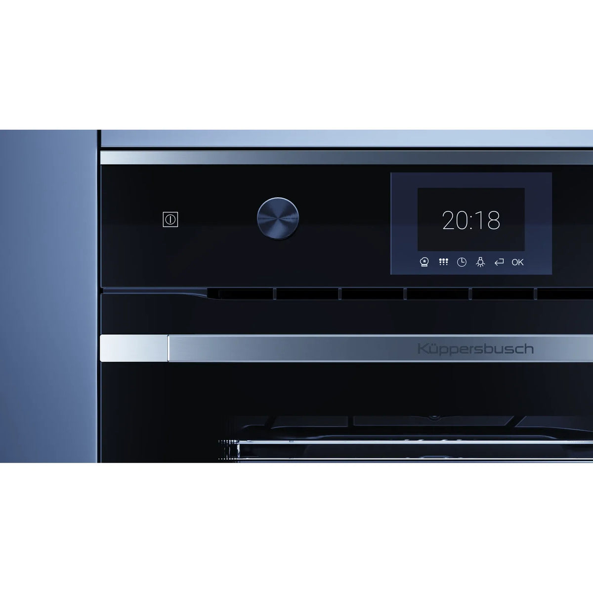 Kueppersbusch Pyrolyse-BO, Schwarz, Glasblende, ohne Designkit, TFT-Display, Drehknebel, 10 Fkt., 2 TAZ, K-Connect, AirFry-Kit