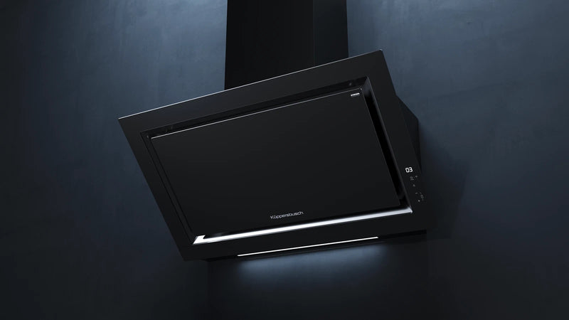 Kueppersbusch Dunsthaube, Kopffreiheit, 90cm, Schwarz, Touchcontrol, EEK A+++, 920m3/h, FreshAir, Randabsaugung, LED, K-Connect