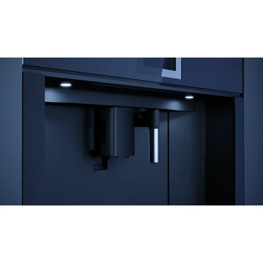 Kueppersbusch Compact-Kaffeevollautomat, Schwarz, ohne Designkit, Glasblende, TFT Touch Display, Milch-Fkt., Wassertank