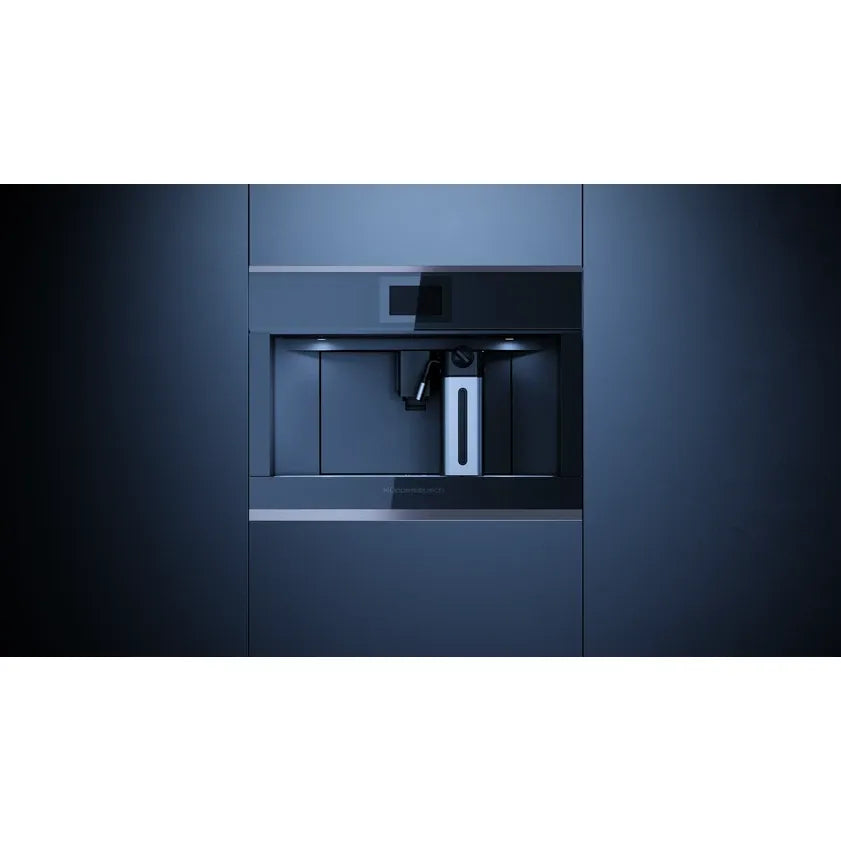 Kueppersbusch Compact-Kaffeevollautomat, Schwarz, ohne Designkit, Glasblende, TFT Touch Display, Milch-Fkt., Wassertank