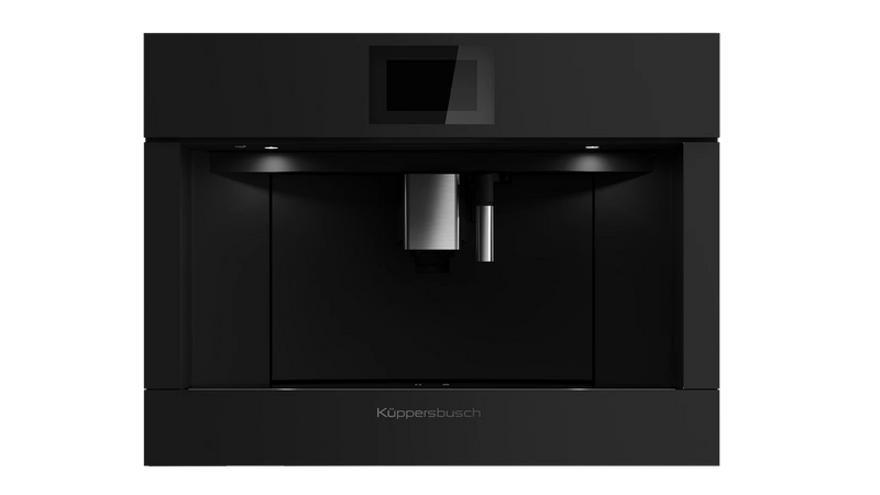 Kueppersbusch Compact-Kaffeevollautomat, MattBlack, ohne Designkit, Glasblende, TFT Touch Display, Milch-Fkt., Wassertank