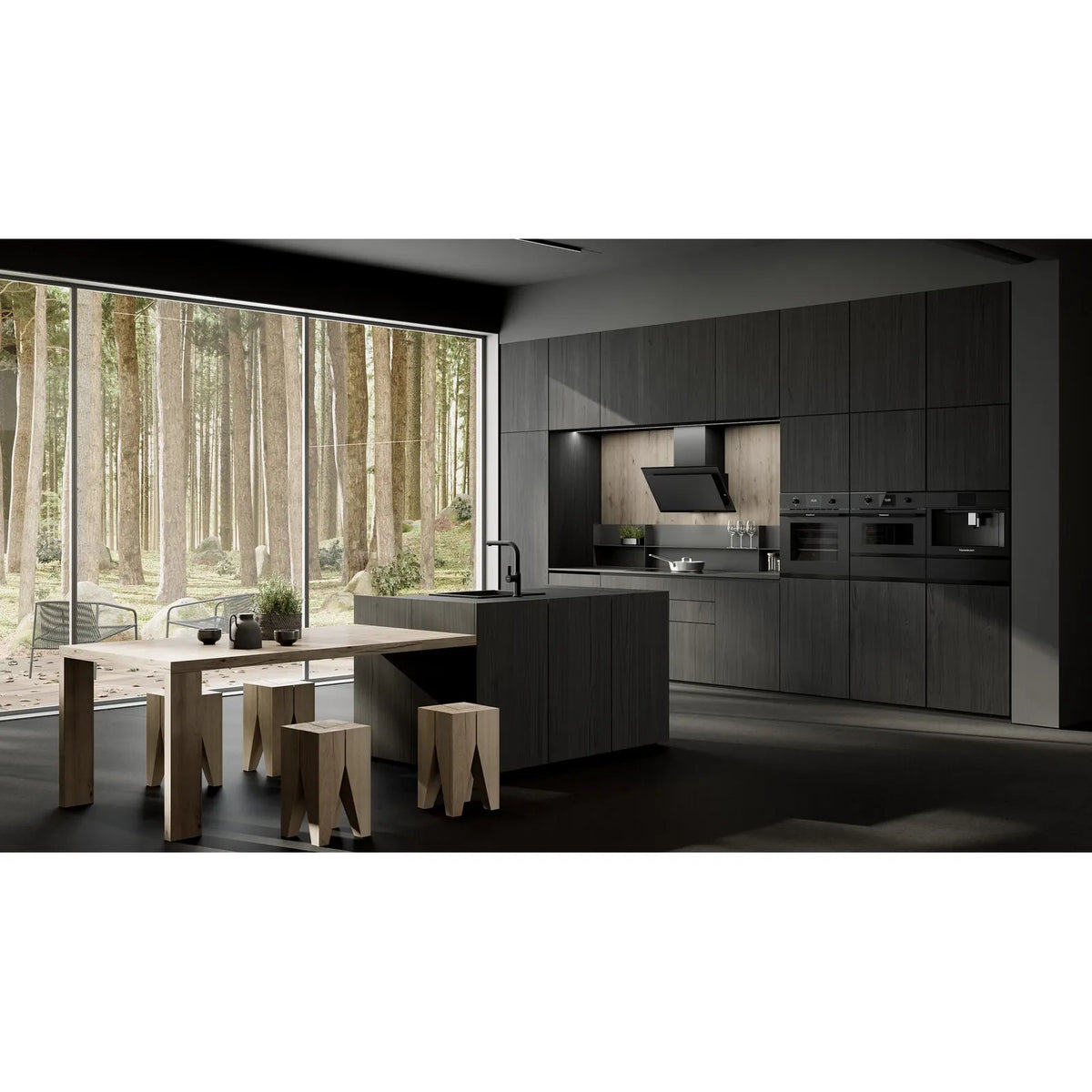 Kueppersbusch Compact-Kaffeevollautomat, MattBlack, ohne Designkit, Glasblende, TFT Touch Display, Milch-Fkt., Wassertank