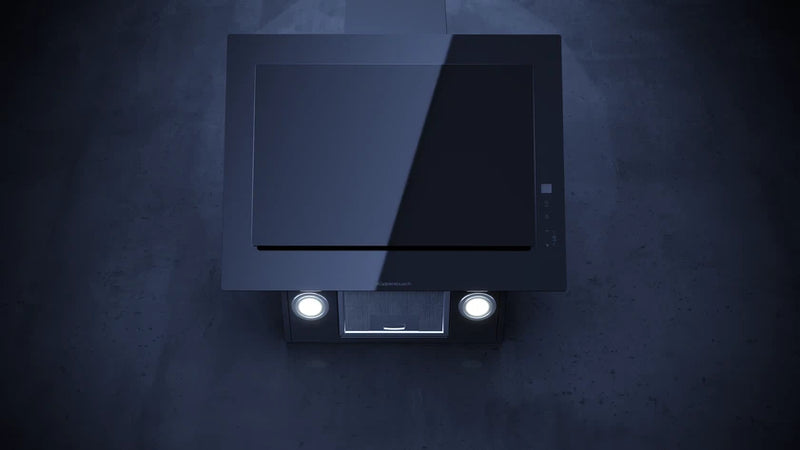 Kueppersbusch Dunsthaube, Kopffreiheit, 60cm, Schwarz, Touchcontrol, EEK A+, int. 698m3/h, Randabsaugung, LED