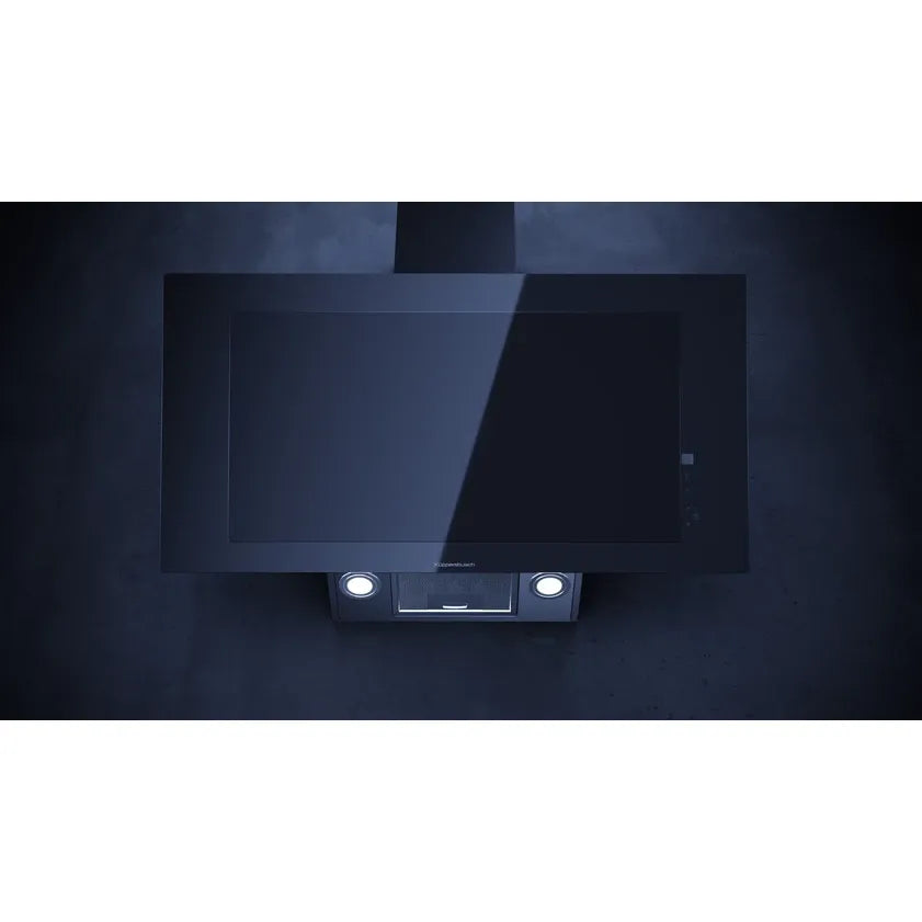 Kueppersbusch Dunsthaube, Kopffreiheit, 90cm, Schwarz, Touchcontrol, EEK A+, int. 698m3/h, Randabsaugung, LED