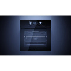 Kueppersbusch Pyrolyse-BO, Schwarz, Glasblende, Designkit Edelstahl, Drehknebel, 8 Fkt., 1 TAZ, 340°C Pizzafunktion – Vorschau 1