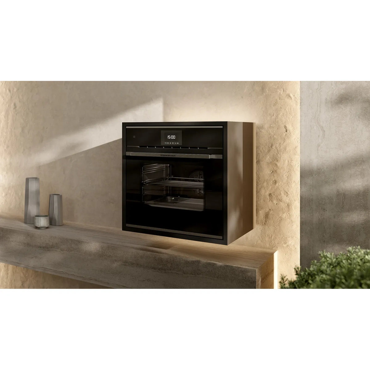 Kueppersbusch Pyrolysis Oven, Black, Glass Front Panel, without Design Kit, TFT Display, Touch Control, 14+8 Functions, 1 TAZ