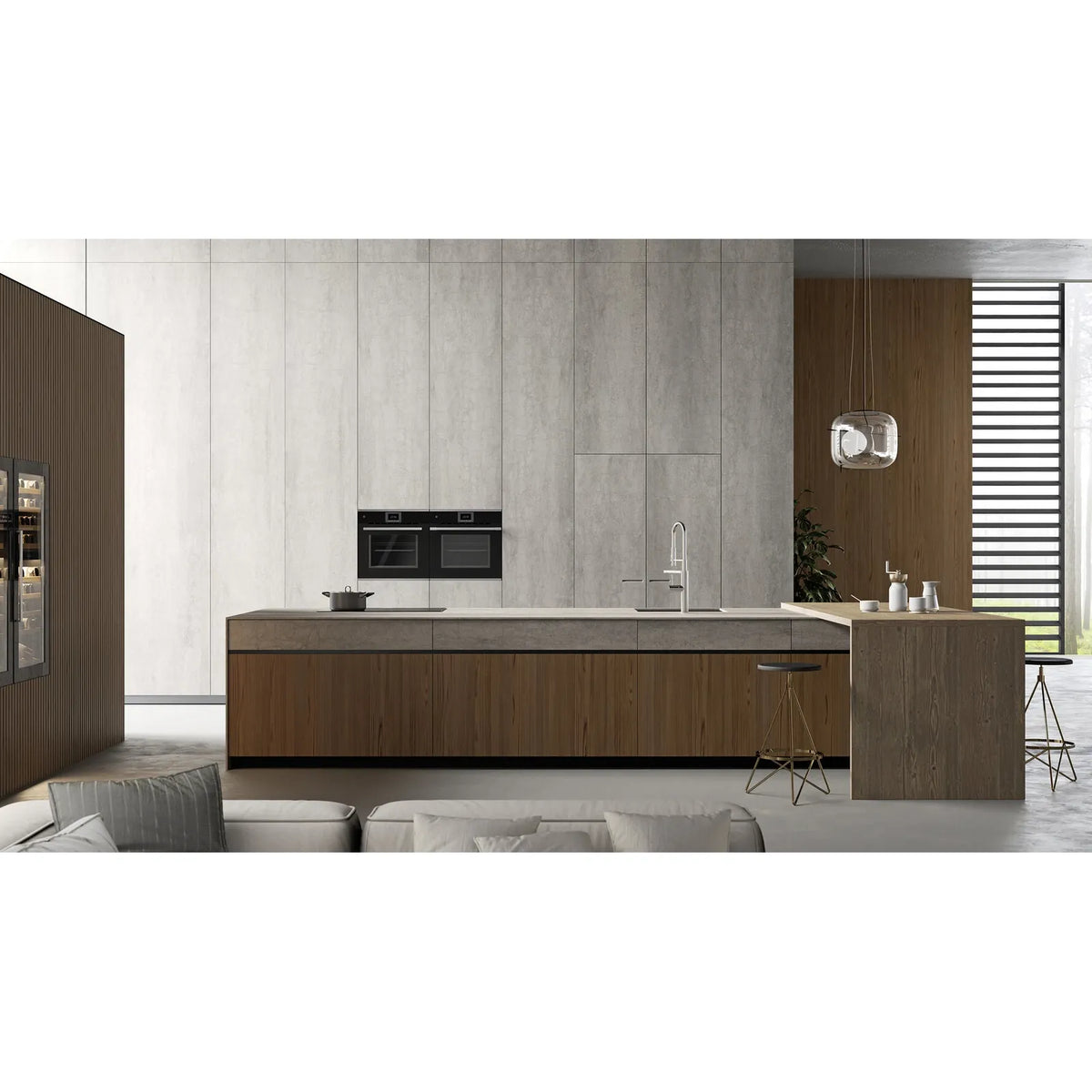 Kueppersbusch Pyrolysis Oven, Black, Glass Front Panel, without Design Kit, TFT Display, Touch Control, 14+8 Functions, 1 TAZ