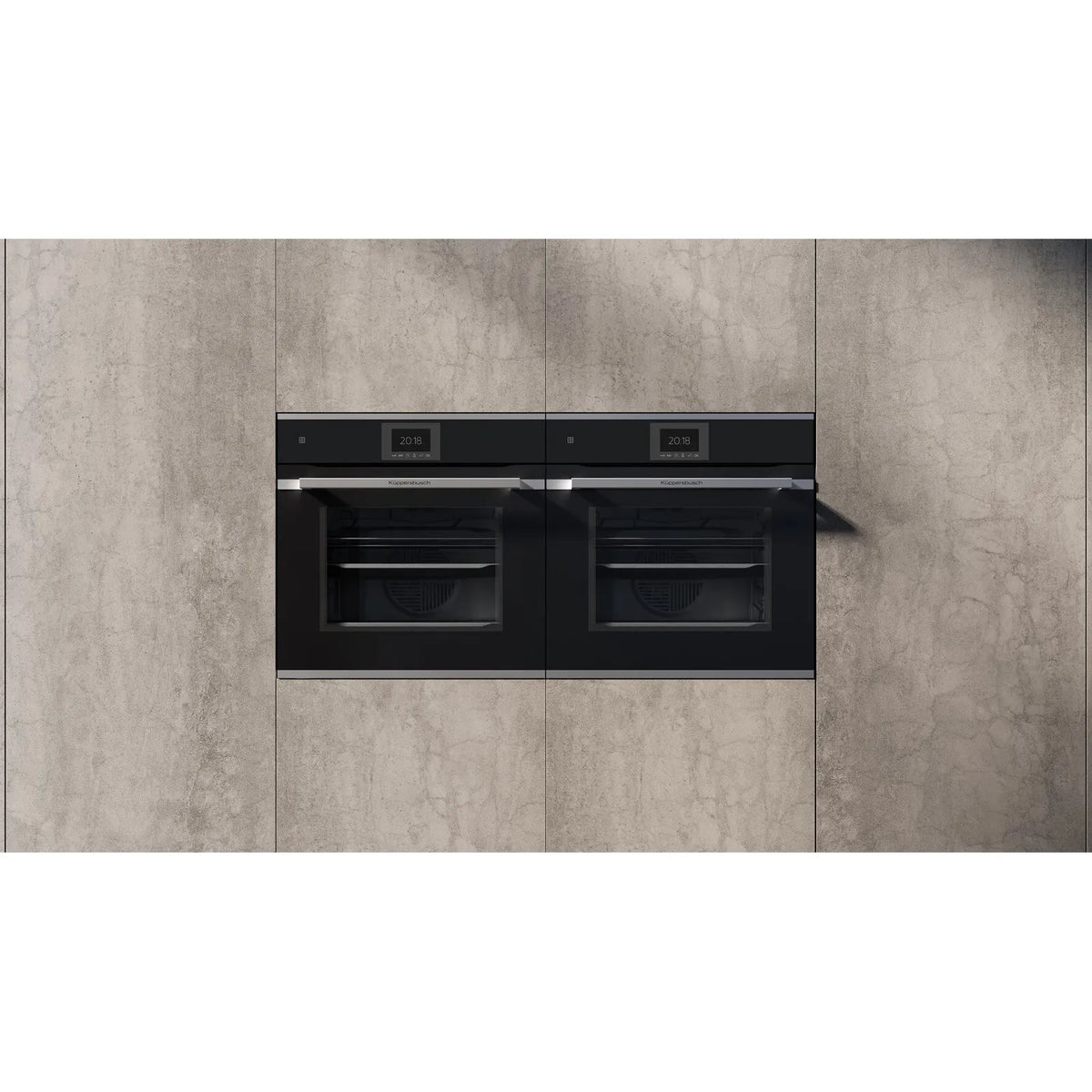 Kueppersbusch Pyrolysis Oven, Black, Glass Front Panel, without Design Kit, TFT Display, Touch Control, 14+8 Functions, 1 TAZ