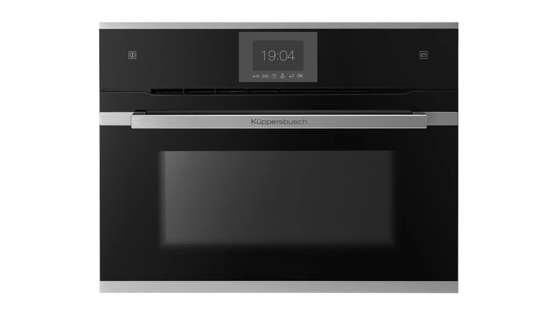 Kueppersbusch Compact-Dampf-BO, Schwarz, Glasblende, ohne Designkit, TFT-Display, Touchcontrol, 20+17 Fkt.