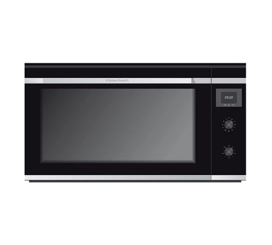 Kueppersbusch Maxi-Backofen, 90cm, Schwarz, Glasblende, ohne Designkit, Drehknebel, 8+1 Fkt., 1 VAZ, 1TAZ, 1 Backstein
