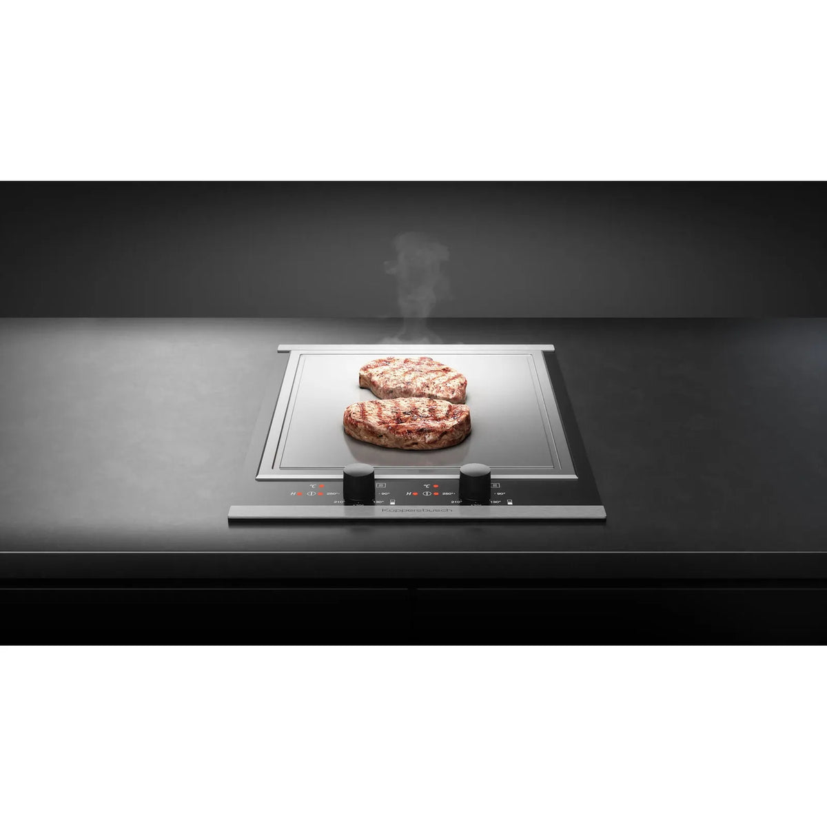 Kueppersbusch VarioLine cooktop, 38 cm, 2 Teppan Yaki grill zones, knobControl, frameless/ED profiles