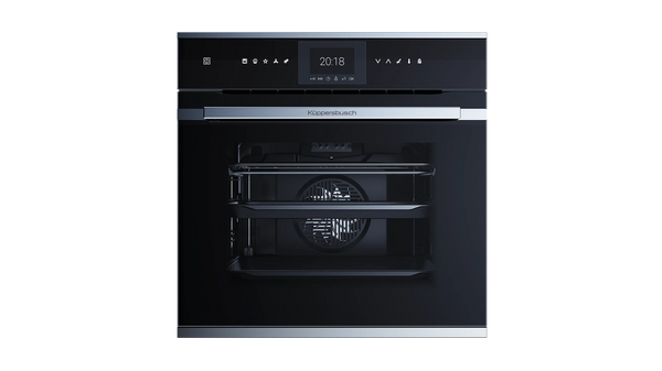 Kueppersbusch Backofen, Schwarz, Glasblende, ohne Designkit, TFT-Display, Touchcontrol, 14+8 Fkt., 1 TAZ