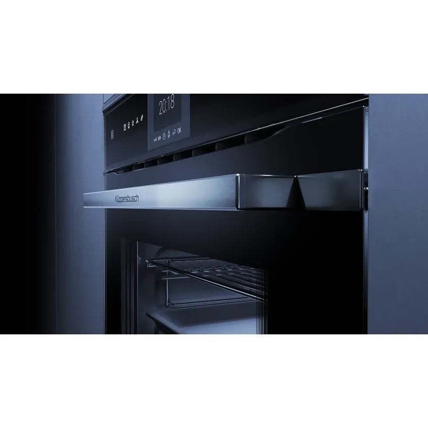 Kueppersbusch Backofen, Schwarz, Glasblende, ohne Designkit, TFT-Display, Touchcontrol, 14+8 Fkt., 1 TAZ