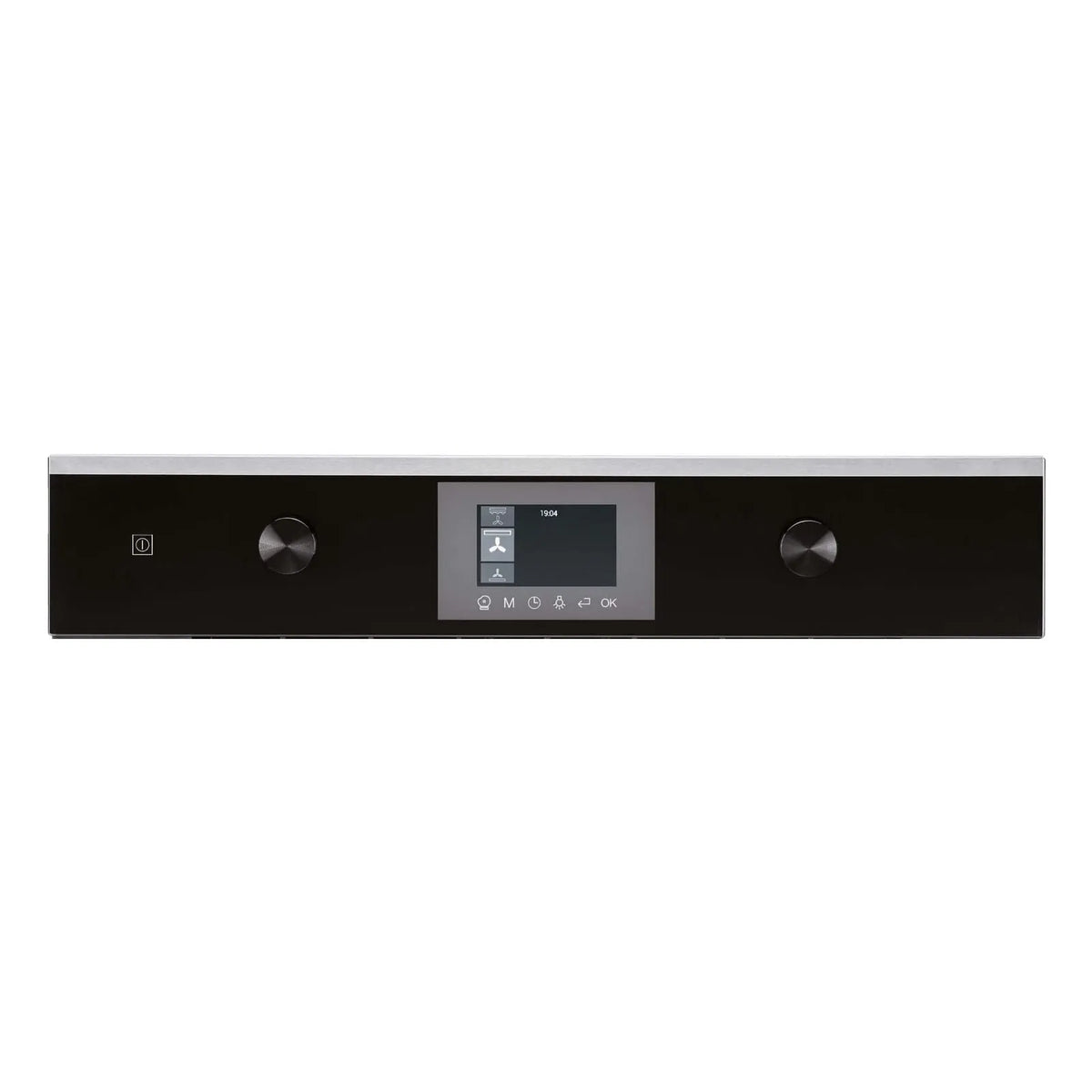 Kueppersbusch oven, black, glass panel, without design kit, rotary knob, 8+1 functions.
