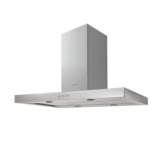 Kueppersbusch Inselhaube, 90cm, Edelstahl, Elektr. Drucktastenbedienung, EEK A+, 700m3/h, LED