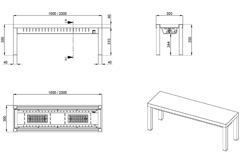 Bergman Profiline Wärmebrücke 300 Mit 1 Bord B1200