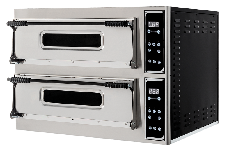 Prismafood Pizza Oven Profi44 Digital - 2 chambers - for 8 pizzas of 32 cm each