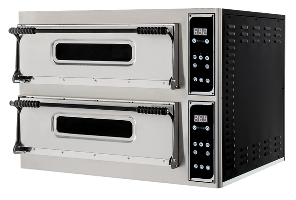 Four à pizza Prismafood Profi66 Digital - 2 chambres - pour 12 pizzas à 32 cm