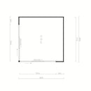Fjordholz Gartenhaus Modell Q-BIC Alu 70 B
