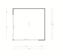 Fjordholz Gartenhaus Modell Q-BIC Alu 44 F