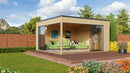 Fjordholz Gartenhaus Modell Q-BIC Alu 44 D