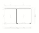Fjordholz Gartenhaus Modell Q-BIC Alu 44 A + SD