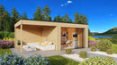 Fjordholz Gartenhaus Modell Q-BIC Alu 44 A + SD