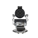 Soleni BUZZ SILVER - Barber Chair, Operator Chair, Hairdresser's Chair, Hairdressing Chair, Black