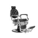Soleni BUZZ SILVER - Barber Chair, Operator Chair, Hairdresser's Chair, Hairdressing Chair, Black