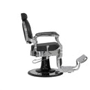 Soleni BUZZ SILVER - Barber Chair, Operator Chair, Hairdresser's Chair, Hairdressing Chair, Black