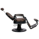 Soleni BUZZ BLACK - Barber Chair, Service Chair, Hairdressing Chair, Hairdressing Chair, Dark Brown