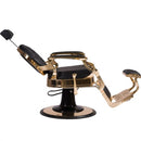 Soleni BUZZ GOLD - Barber Chair, Operator Chair, Hairdresser's Chair, Hairdressing Chair, Black