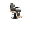 Soleni CREW GOLD - Barber Chair, Operator Chair, Hairdresser's Chair, Hairdressing Chair, Black