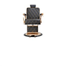 Soleni CREW GOLD - Barber Chair, Operator Chair, Hairdresser's Chair, Hairdressing Chair, Black