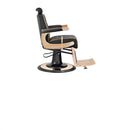 Soleni CREW GOLD - Barber Chair, Operator Chair, Hairdresser's Chair, Hairdressing Chair, Black