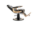 Soleni CREW GOLD - Barber Chair, Operator Chair, Hairdresser's Chair, Hairdressing Chair, Black