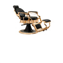 Soleni CAESAR + GOLD - Barber Chair, Operator Chair, Hairdresser's Chair, Hairdressing Chair, Black