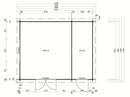 Fjordholz Pultdach Gartenhaus Modell Rex 28 B