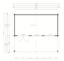 Fjordholz Gartenhaus Modell Rolf 44 A mit Vordach