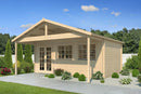 Fjordholz Gartenhaus Modell Rolf 44 B mit Vordach