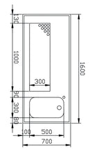 NordCap Schanktischabdeckung SAD 1600-1 CNS