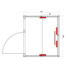 Hydrosan Infrarot-Heimsauna mit niedriger Temperatur (Tromso2) für 2-3 Personen, 120 x 105 cm, 230 V