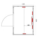 Hydrosan Trockene Heimsauna mit Infrarot-Niedertemperatur, Tromsø3, 3-4 Personen, 153 x 110 cm, 230 V
