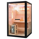 Hydrosan Hochtemperatur-Sauna (finnisch) mit Forsa1-BL/Harvia 3,5-kW-Ofen für 2 Personen (120 x 120 cm)