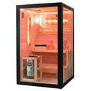 Hydrosan Hochtemperatur-Sauna (finnisch) mit Forsa1-BL/Harvia 3,5-kW-Ofen für 2 Personen (120 x 120 cm)
