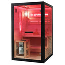 Hydrosan Hochtemperatur-Sauna (finnisch) mit Forsa1-BL/Harvia 3,5-kW-Ofen für 2 Personen (120 x 120 cm)