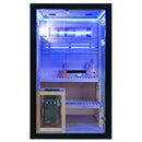 Hydrosan Hochtemperatur-Sauna (finnisch) mit Forsa1-BL/Harvia 3,5-kW-Ofen für 2 Personen (120 x 120 cm)