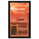 Hydrosan Hochtemperatur-Sauna (finnisch) mit Forsa1-BL/Harvia 3,5-kW-Ofen für 2 Personen (120 x 120 cm)