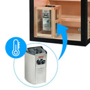 Hydrosan Hochtemperatur-Sauna (finnisch) mit Forsa1-BL/Harvia 3,5-kW-Ofen für 2 Personen (120 x 120 cm)